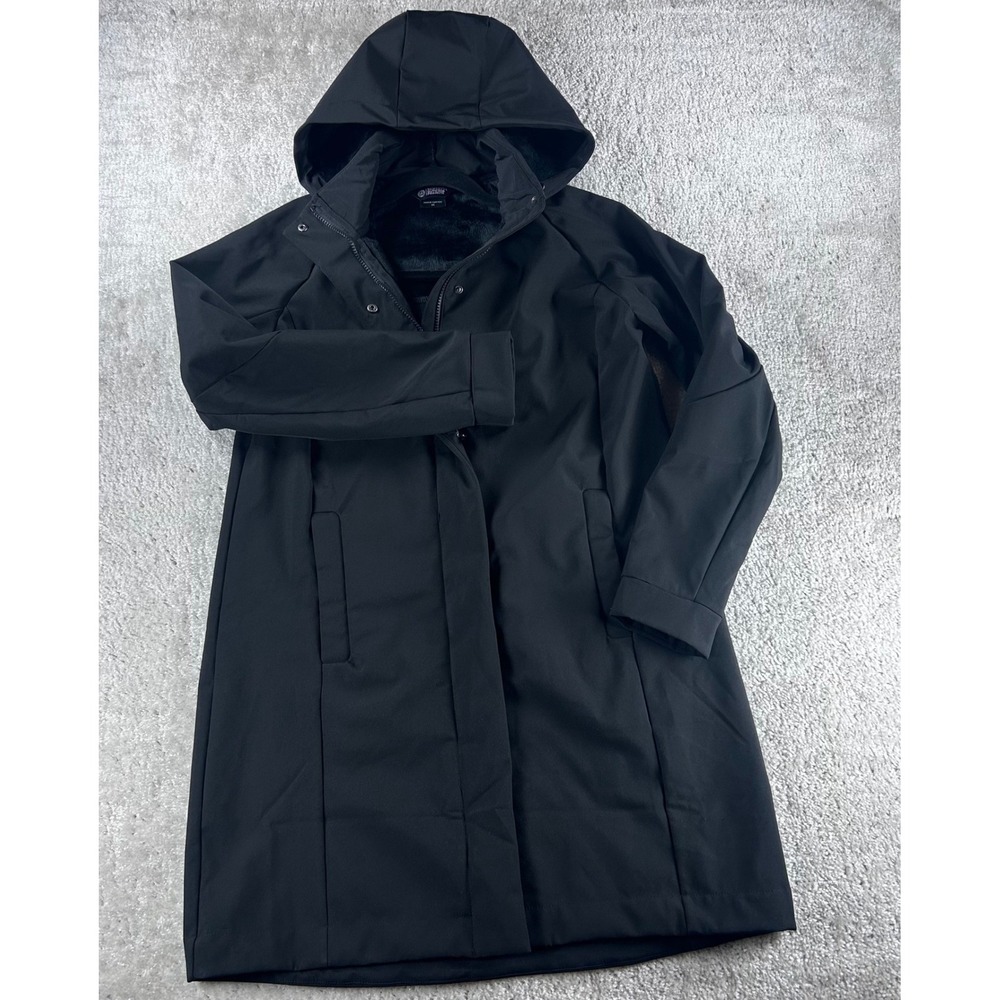 Mondetta Outdoor Project Black Faux Fur Lined Softshell Hooded Parka Jacket M